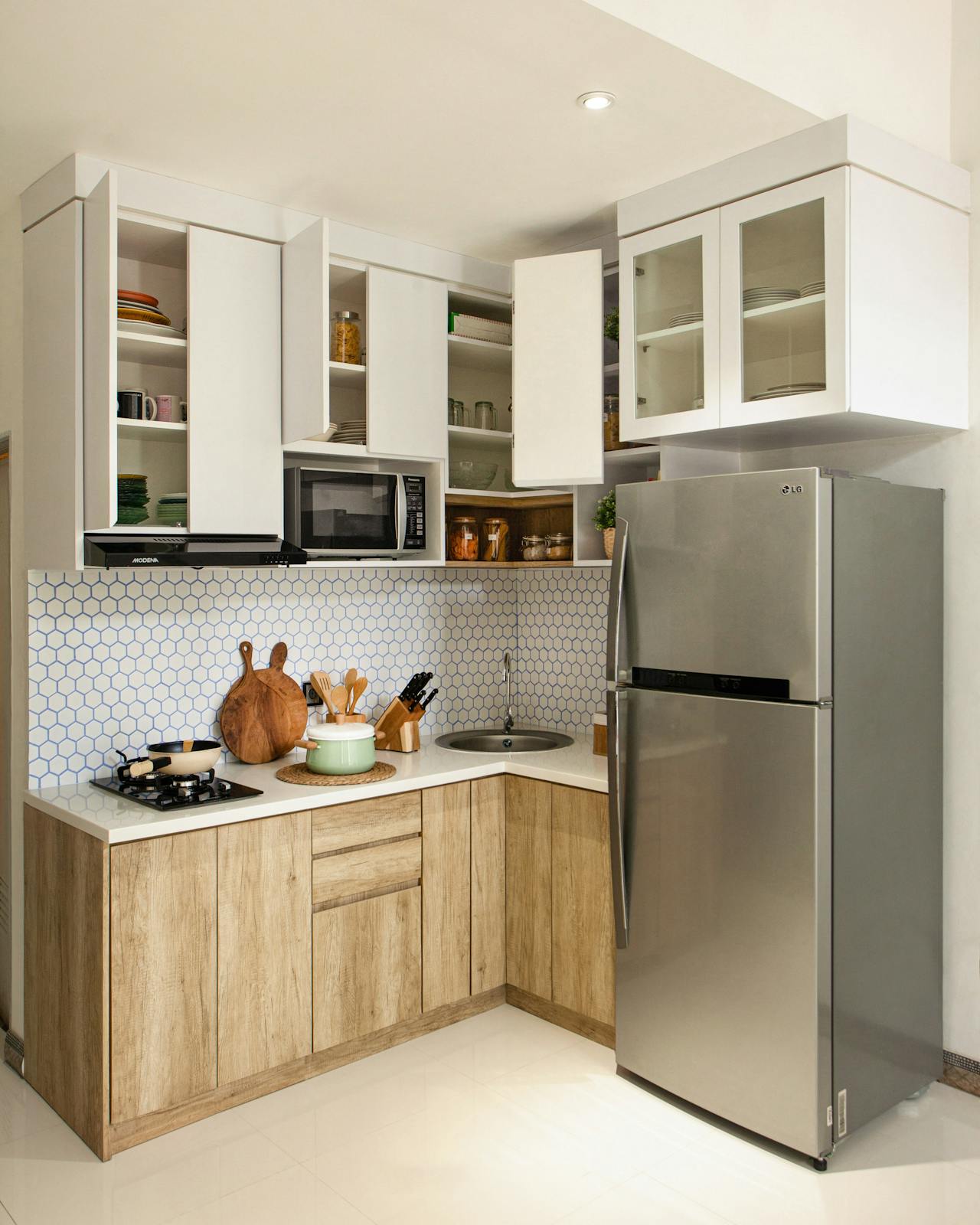 Picture of Beautiful image of a slick, modern kitchen